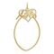 10K Yellow Gold Love in Heart Charm Holder Pendant Jewerly 39mm x 25mm